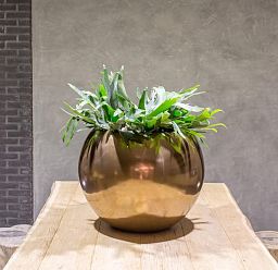 Glory Ball Round Polystone Indoor Planter