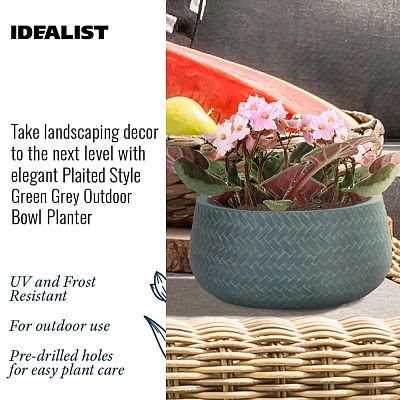 IDEALIST Lite Plaited Style Bowl Outdoor Planter