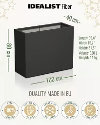 AXIS Trough Outdoor Fiberglass Planter