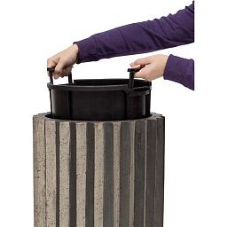 Sahara Round Tall Polystone Outdoor Planter