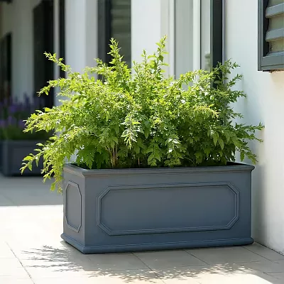 IDEALIST Lite Faux Lead Chelsea Light Concrete Through Planter