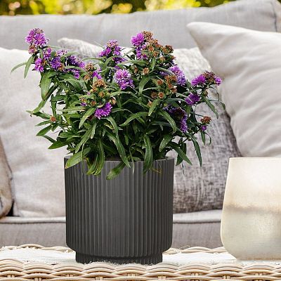 IDEALIST Lite Vertical Ribbed Cylinder Outdoor Planter