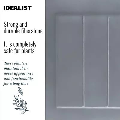 IDEALIST Regency Light Stone Square Garden Planter