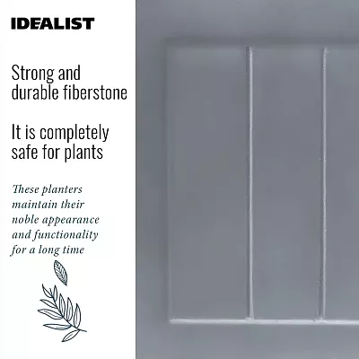 IDEALIST Regency Light Stone Square Garden Planter