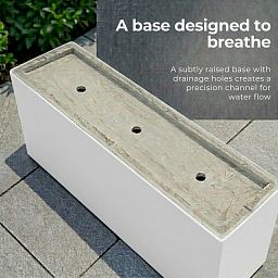 IDEALIST Lite Contemporary Light Concrete High Trough Planter