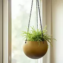 Gradient Hanging Globe Matt Honey D24 H19 cm Planter, 8.6L