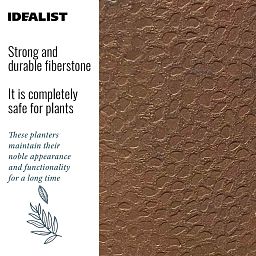 IDEALIST Lite Hammered Stone Cylinder Outdoor Planter