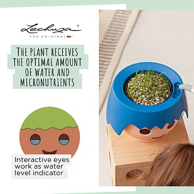 LECHUZA OJO Round Poly Resin Indoor Self-watering Planter