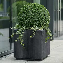 IDEALIST Lite Vertical Ribbed Square Effect Outdoor Planter