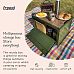 Camping Large Green Plastic Collapsible Storage Unit with Wooden Lid by Froppi