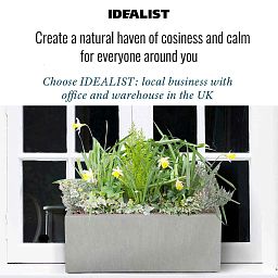 IDEALIST Lite Window Box Light Concrete Planter