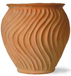 Shimmer Fiberglass Round Terracotta Planter Pot In/Out