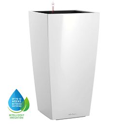 LECHUZA CUBICO Square Tall Poly Resin Self-watering Planter