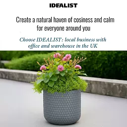 IDEALIST Lite Honeycomb Style Cylinder Round Outdoor Planter