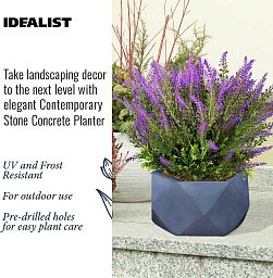 IDEALIST Lite Faceted Effect Bowl Planter Indoor Plant Pot