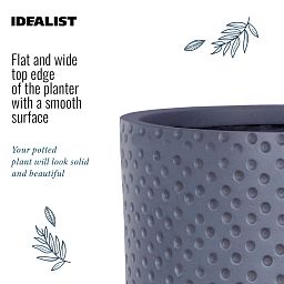 IDEALIST Lite Dotted Style Planter on Legs, Round Plant Pot Indoor