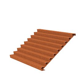 9 Steps Corten Steel Stair