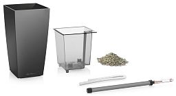 LECHUZA CUBI Square Poly Resin Indoor Self-watering Planter