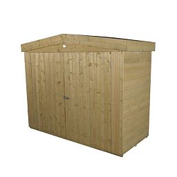 Installed Outdoor Pressure Treated Wooden Shiplap Apex Outdoor Store by Forest Garden