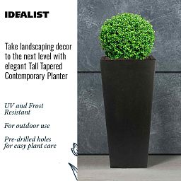 IDEALIST Lite Tall Tapered Contemporary Light Concrete Planter