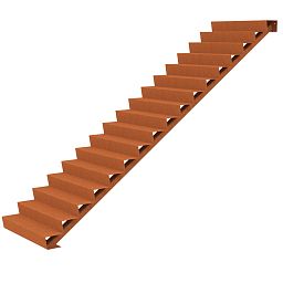 17 Steps Corten Steel Stair