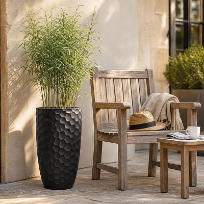 IDEALIST Lite Mosaic Style Tall Round Vase Planter Outdoor Plant Pot