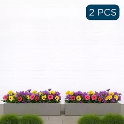 IDEALIST Lite Window Box Light Concrete Planter Set