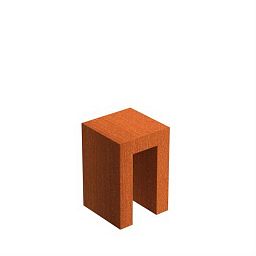 Corten Steel Tall Square U-Block