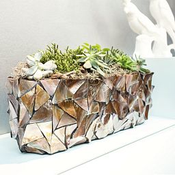 Shell Trough Polystone Indoor Planter