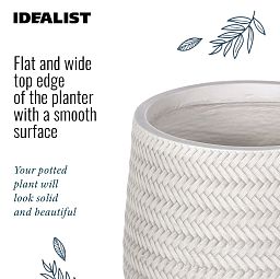 IDEALIST Lite Plaited Style Table and Hanging Plant Pot Dual Use Indoor Egg Planter