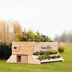 NatureArk 2-in-1 Outdoor Planter and Wildlife House with Topsoil and Reservoir Clay by Bio Scapes