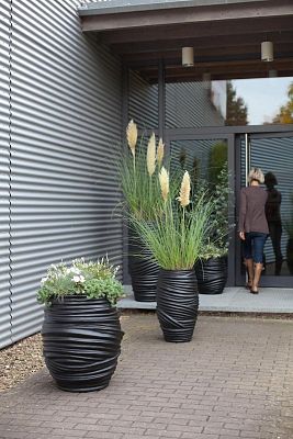 Toga Round Tall Polystone Outdoor Planter