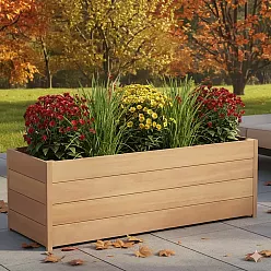 Hardwood Sevilla Trough Wood Outdoor Planter
