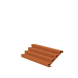 4 Steps Corten Steel Stair