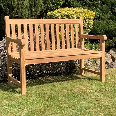 Seat Straight Back Wood Garden Bench by Woodd