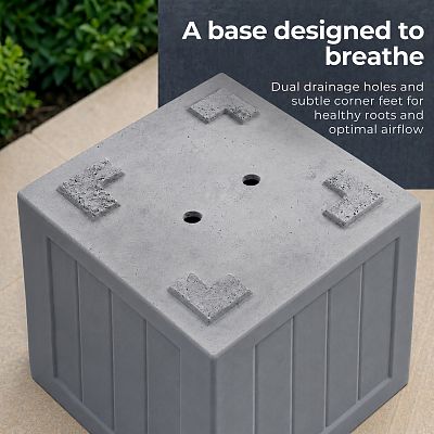 IDEALIST Regency Light Stone Square Garden Planter