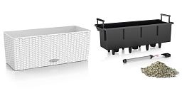 LECHUZA BALCONERA Cottage Trough Poly Resin Self-watering Planter Set