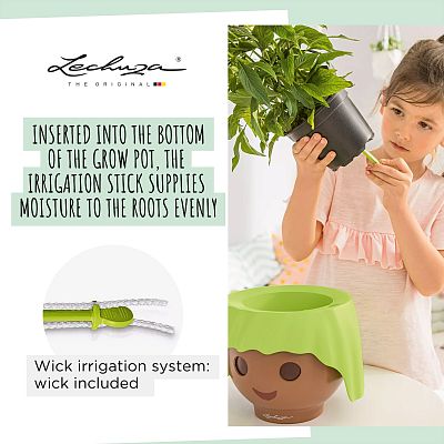 LECHUZA OJO Round Poly Resin Indoor Self-watering Planter