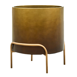 Gradient Cylinder Planter + Plant Stand | Polyresin Indoor Plant Pot