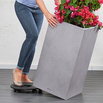 LECHUZA CANTO Stone High Square Tall Poly Resin Self-watering Planter