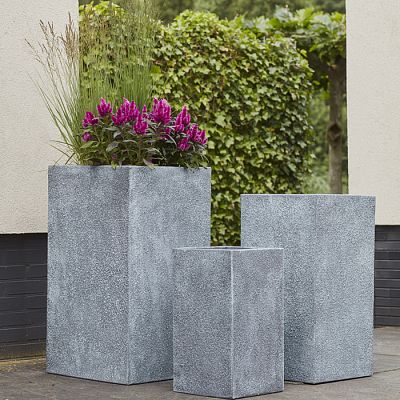 Composits Marc Concrete Square Tall Planter Pot IN\OUT