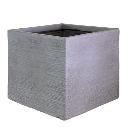 IDEALIST Lite Ribbed Light Concrete Square Planter
