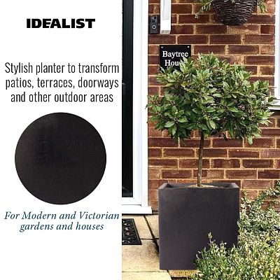 IDEALIST Lite Square Box Contemporary Light Concrete Planter