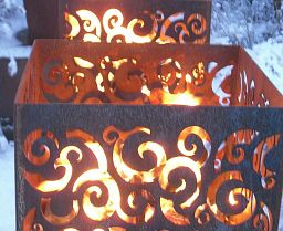 Jari Fire Column Corteen Steel Garden Burner