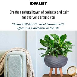 IDEALIST Lite Honeycomb Style Bowl Planter on Legs, Round Pot Plant Stand Indoor