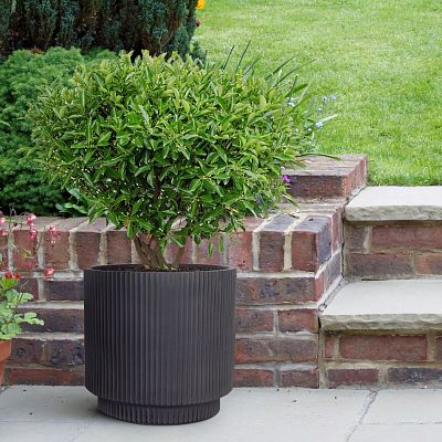 IDEALIST Lite Vertical Ribbed Cylinder Outdoor Planter