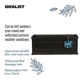 IDEALIST Lite Faux Lead Chelsea Light Concrete Through Planter