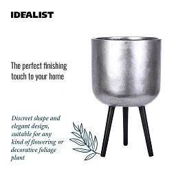 IDEALIST Lite Round Planter on Legs, Round Pot Plant Stand Indoor