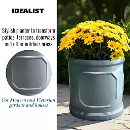 IDEALIST Chelsea Light Concrete Cylinder Garden Planter