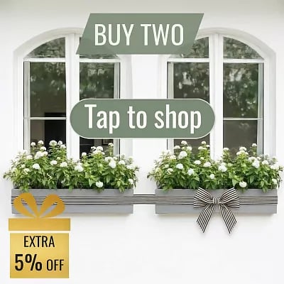 IDEALIST Lite Window Box Light Concrete Planter